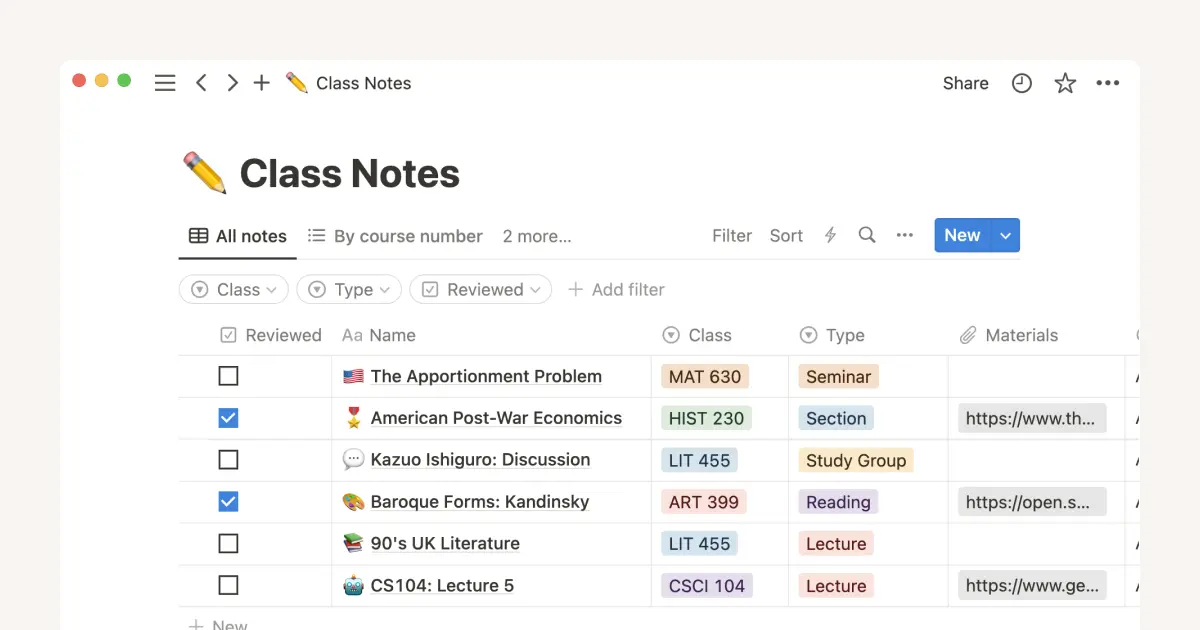 Get organized for a new semester with Notion