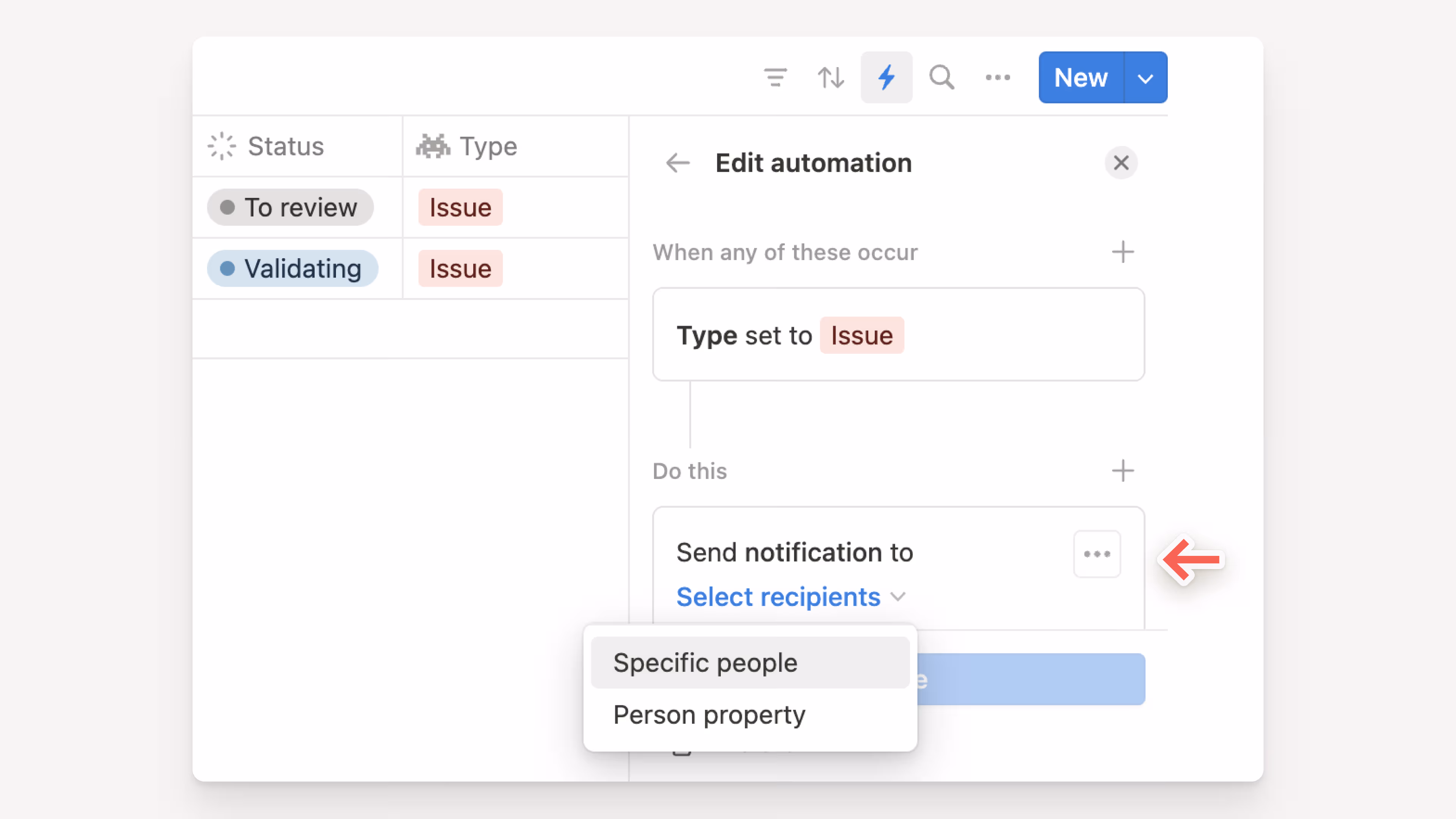 Automate notification in Notion
