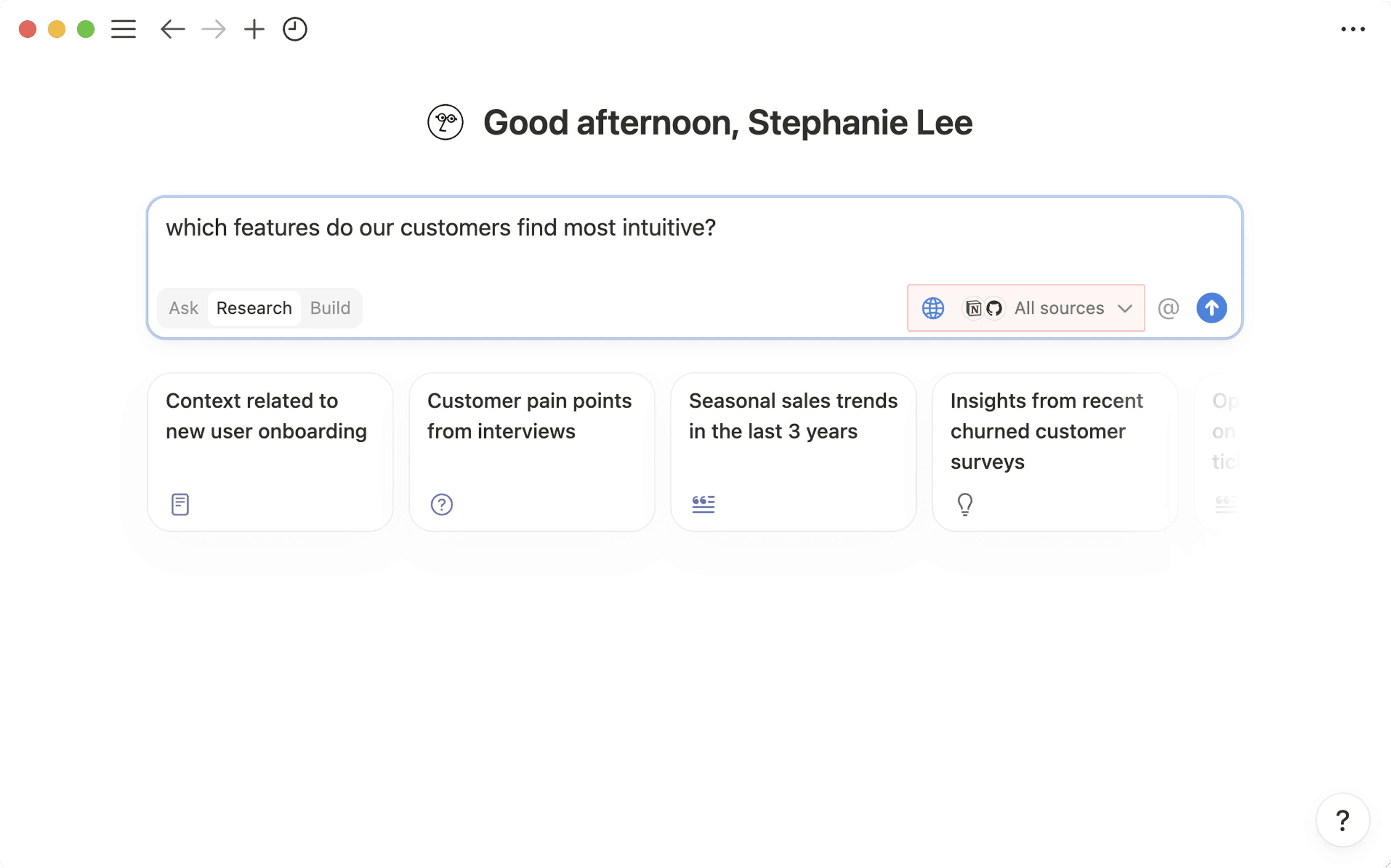 hc: web search research mode