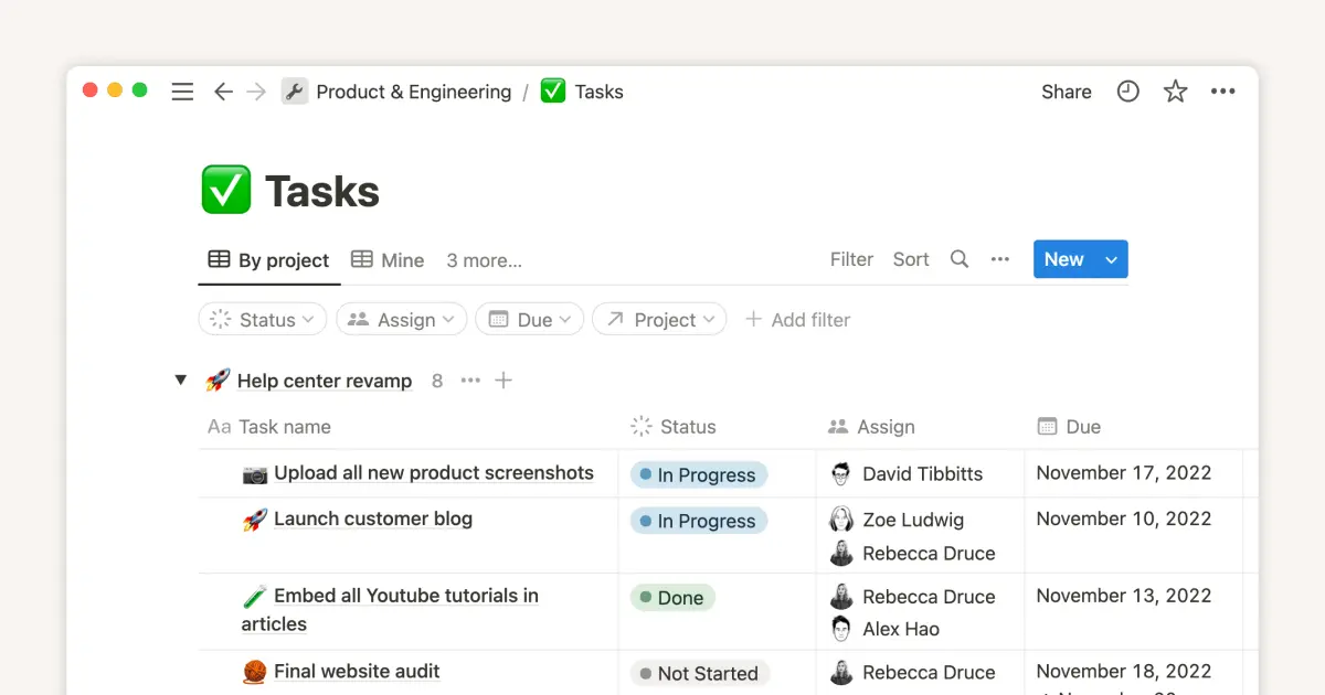 Show your team how to organize, track and manage work in Notion