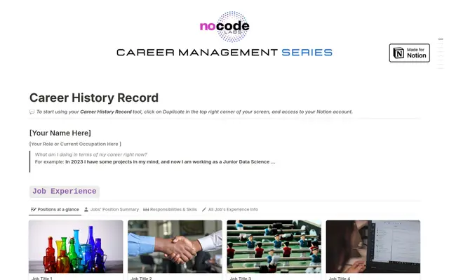 Career History Record